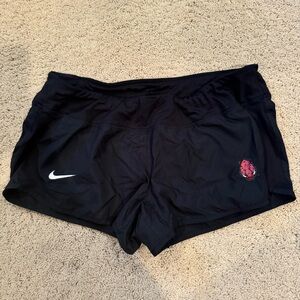Nike Women's Black Athletic Shorts with Logo